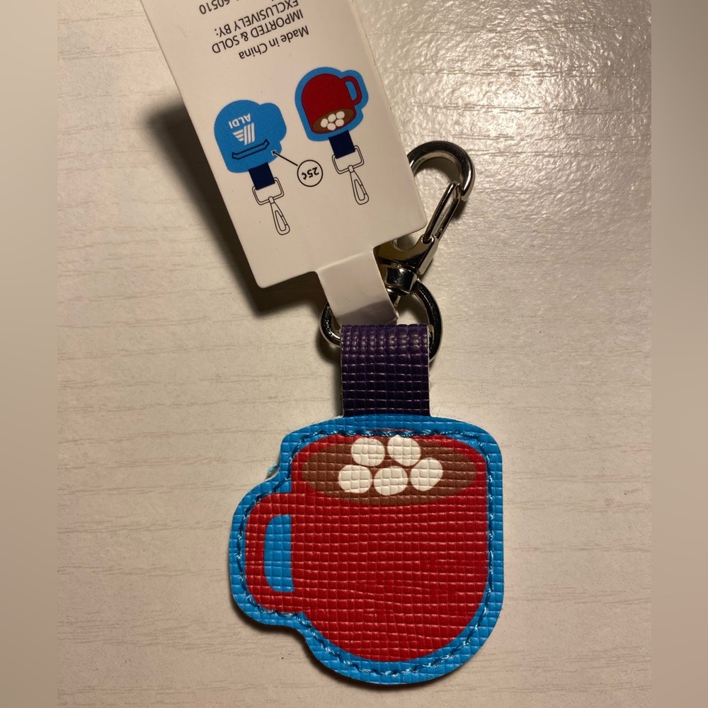 Aldi Hot Chocolate Keychain Quarter Keeper